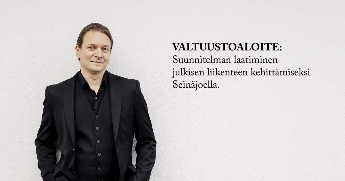 Valtuustoaloite, suunnitelman laatiminen julkisen liikenteen kehittämiseksi Seinäjoella